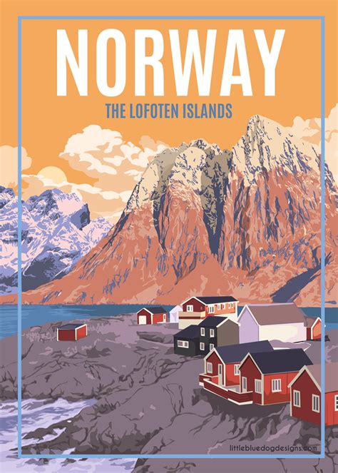 norway travel poster
